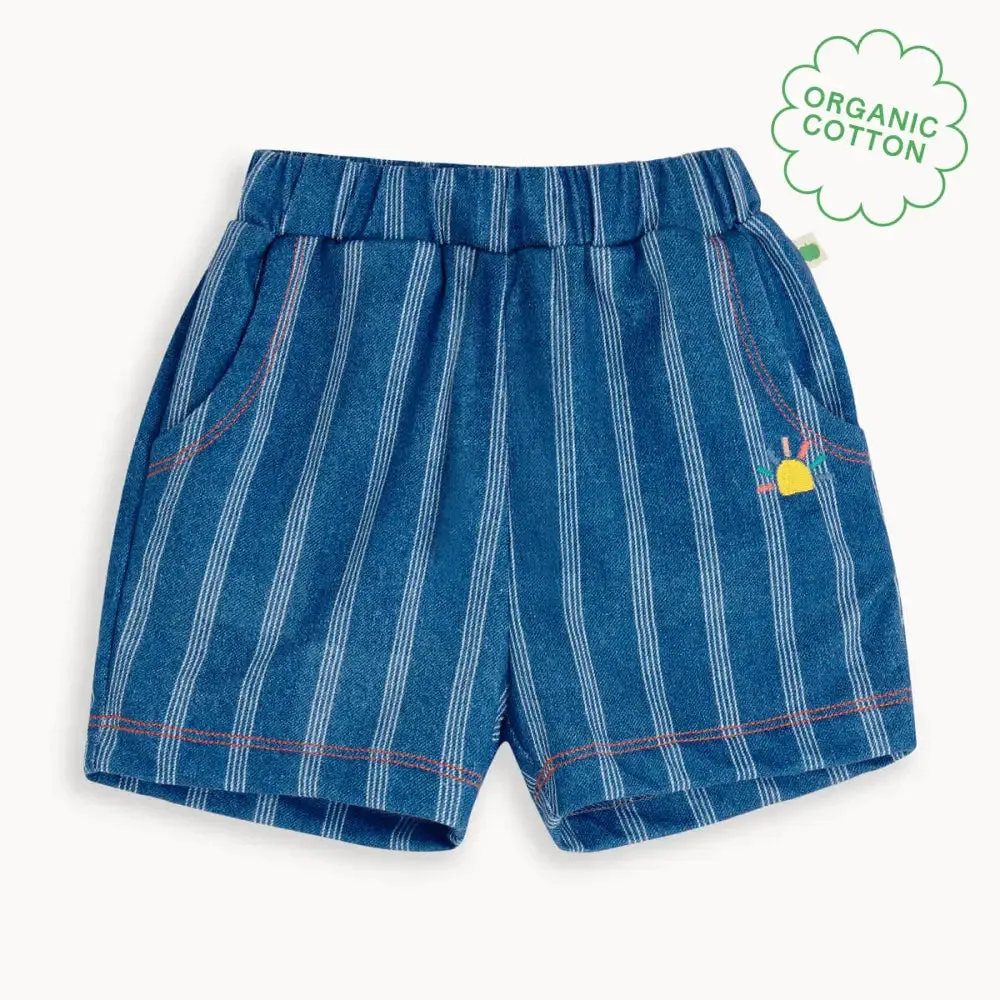 Mykanos - Denim Pinstripe Baby & Kids Shorts