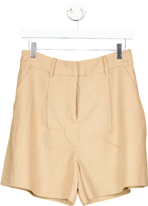 New Look Beige K Lila Tailored Linen Shorts UK 10