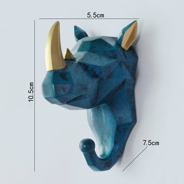 Nordic Animal Hanging Coat Hook Wall Punch-free Deer Head Key Hanger Home Storage
