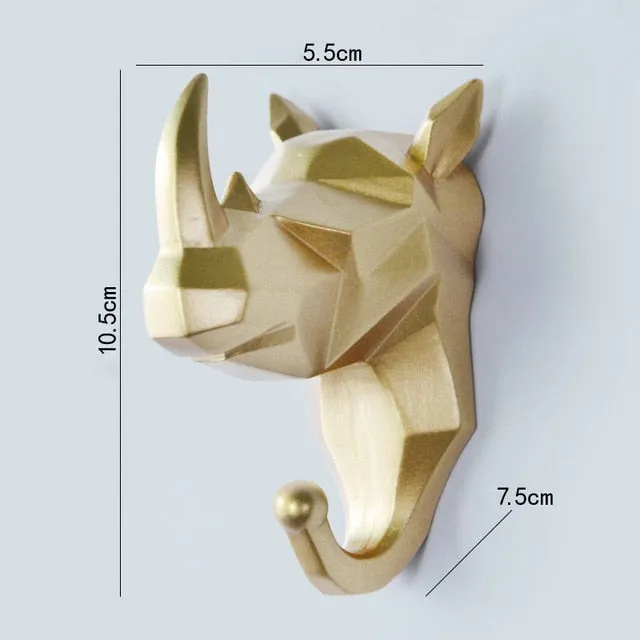 Nordic Animal Hanging Coat Hook Wall Punch-free Deer Head Key Hanger Home Storage