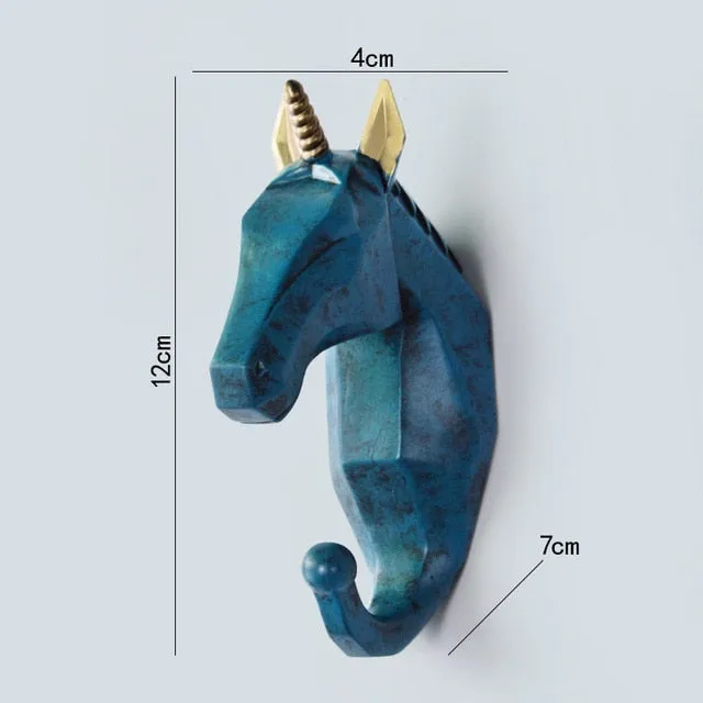 Nordic Animal Hanging Coat Hook Wall Punch-free Deer Head Key Hanger Home Storage