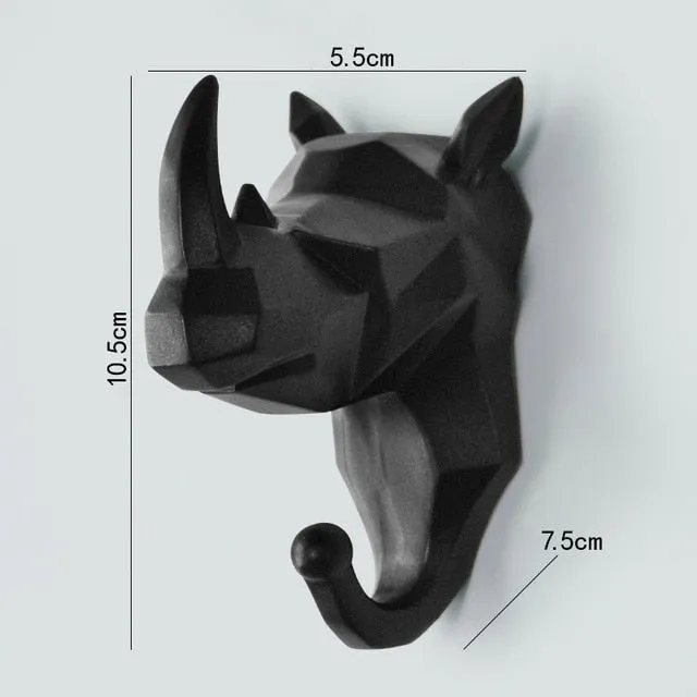 Nordic Animal Hanging Coat Hook Wall Punch-free Deer Head Key Hanger Home Storage