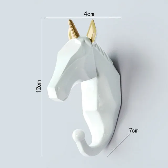 Nordic Animal Hanging Coat Hook Wall Punch-free Deer Head Key Hanger Home Storage