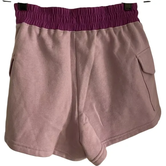 NORTH FACE WOMEN'S FLEECE UTILITY SHORTS NWT LIGHT &amp; DARK PURPLE XLARGE