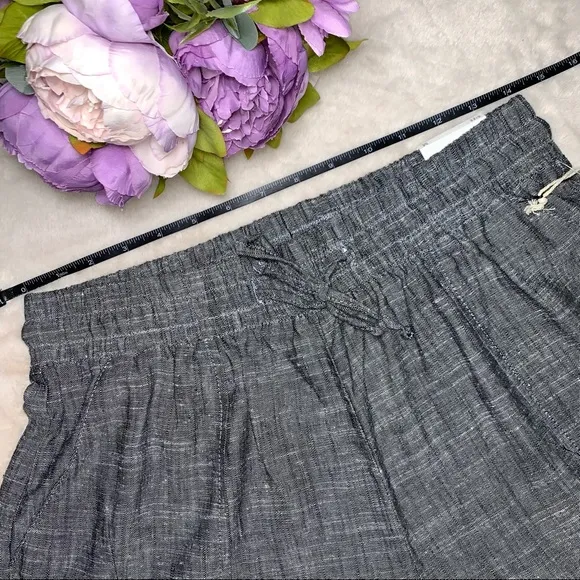 NWT Royalty for Me Grey Linen Shorts