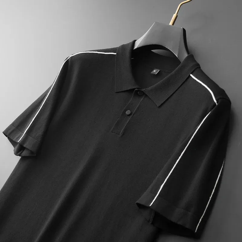 Obsidian Phoenix Luxury Wool Short Sleeve Pullover Sweater