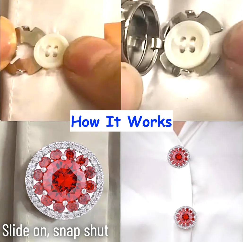 Patriotic Bling Glitter Button Cover