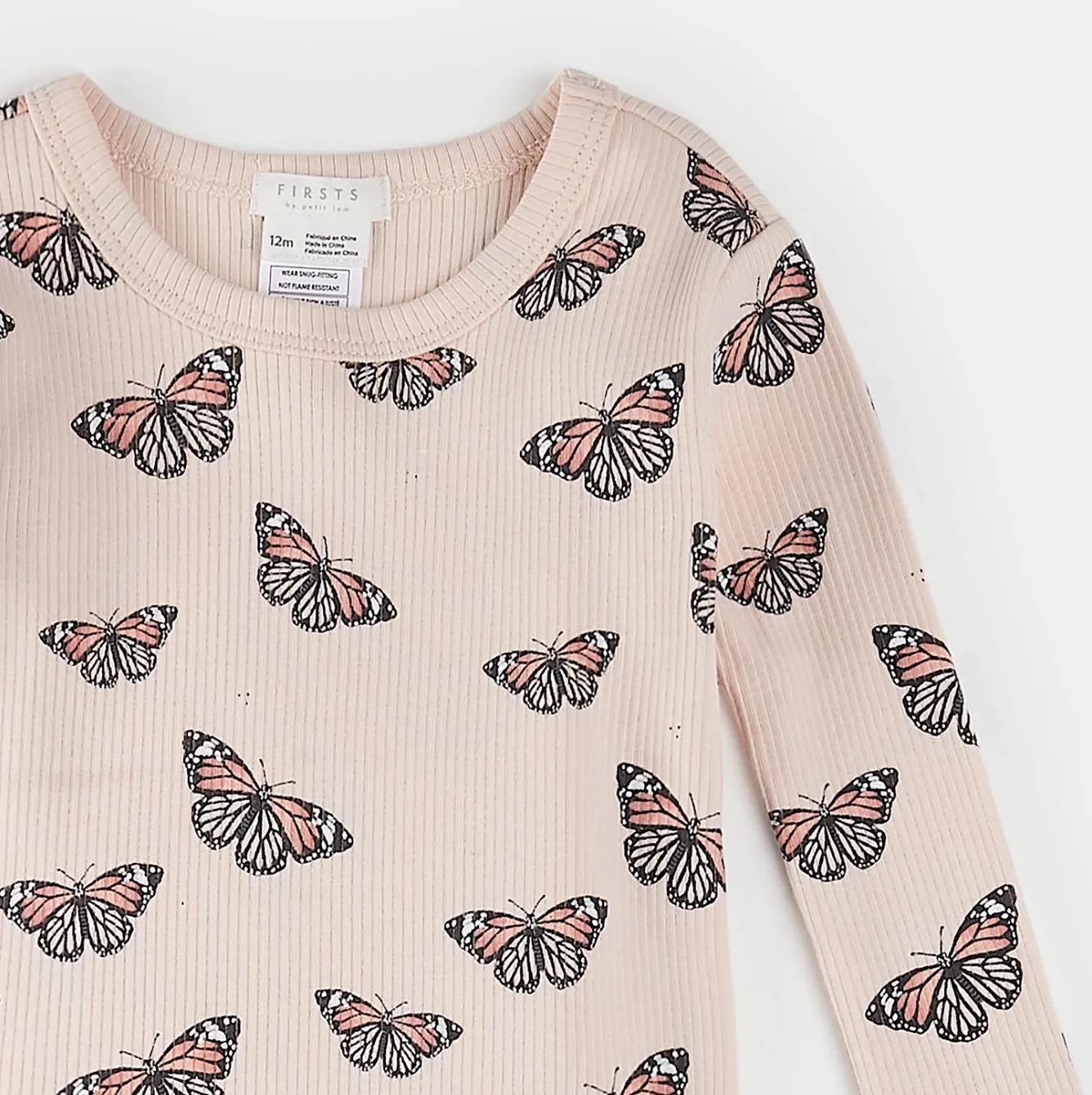 Petit Lem Monarch Print Baby Pyjamas