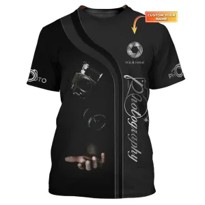 Photography Tee Shirt Custom Photographer Shirts Film Camera 3D Shirts