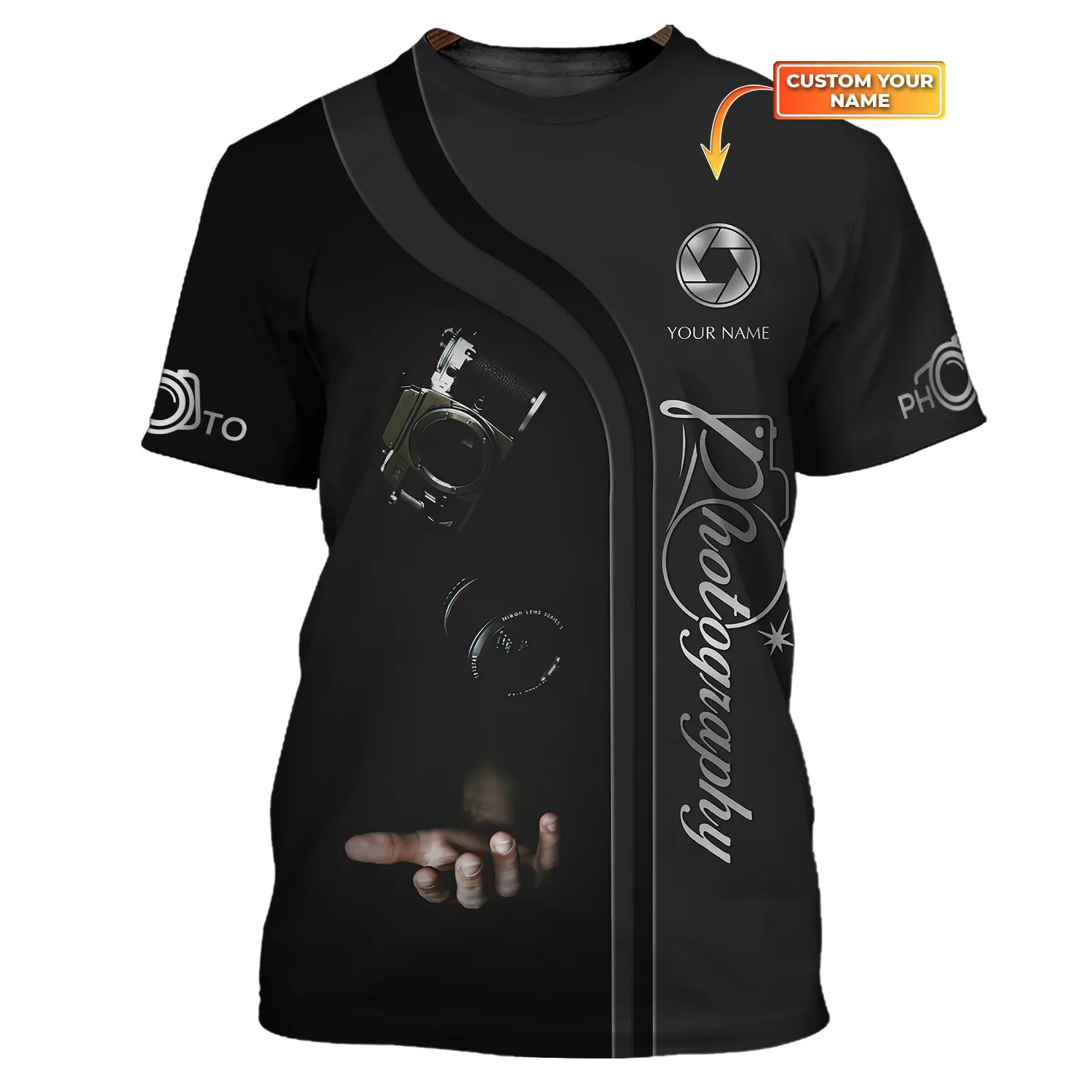 Photography Tee Shirt Custom Photographer Shirts Film Camera 3D Shirts