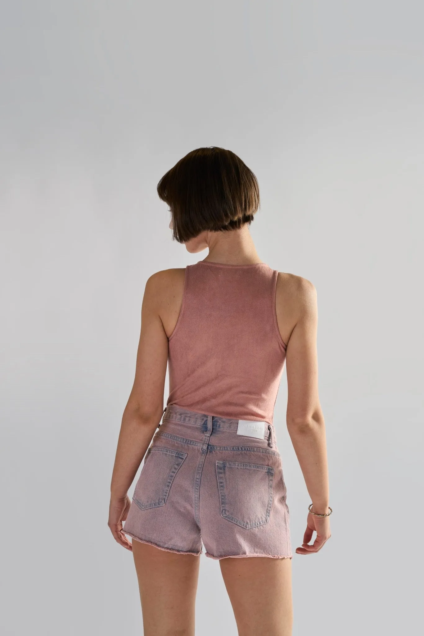 Pink Wash Denim Shorts