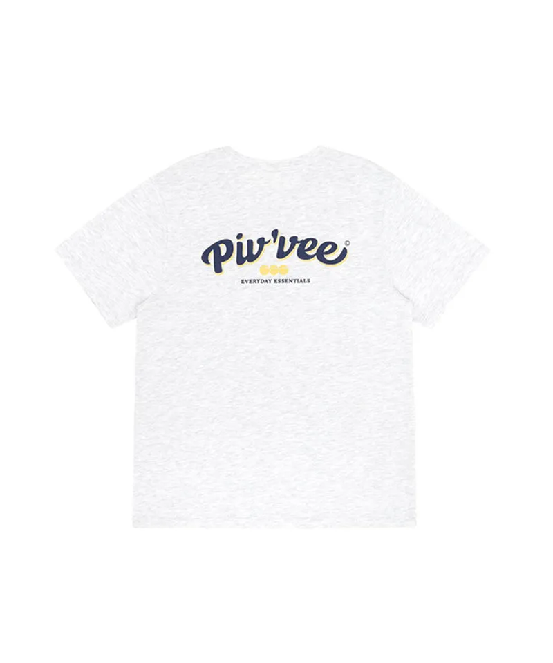 PIV'VEE Triplets Pocket T-shirt - Snow Grey