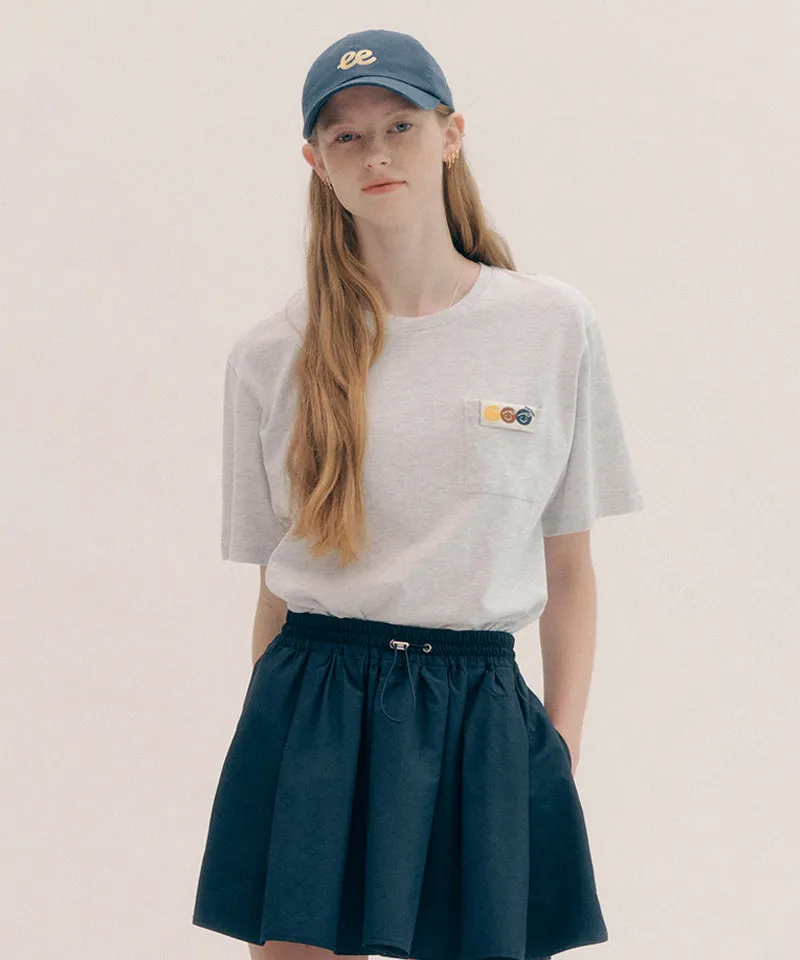PIV'VEE Triplets Pocket T-shirt - Snow Grey