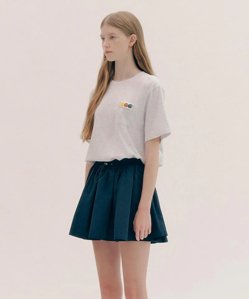PIV'VEE Triplets Pocket T-shirt - Snow Grey
