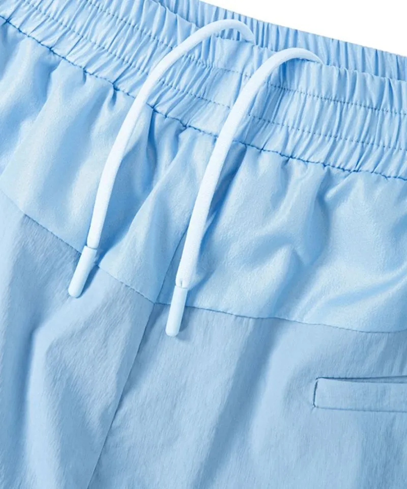 POSHERD Light Cool Stripe Banding Shorts - Blue