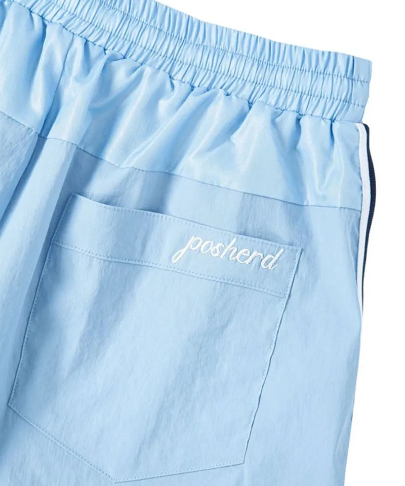 POSHERD Light Cool Stripe Banding Shorts - Blue