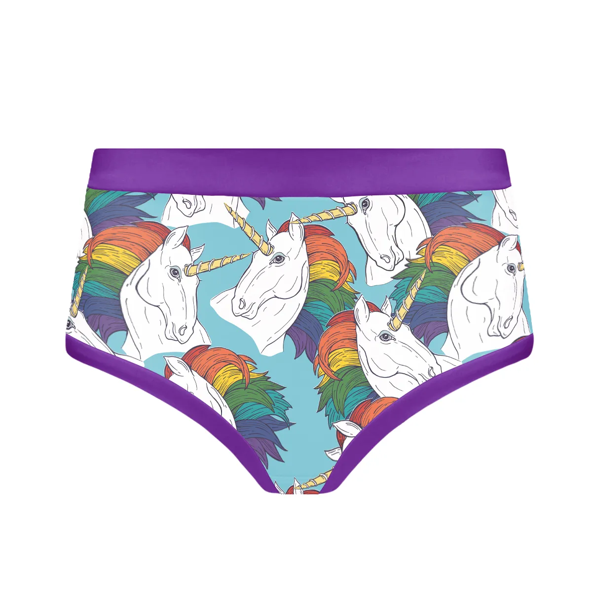 PREORDER - Mid Rise Briefs - Rainbow Unicorns