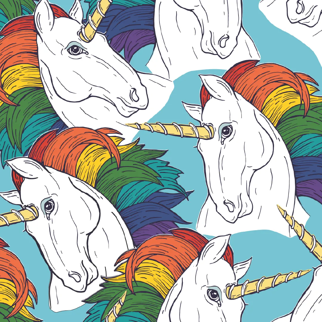 PREORDER - Mid Rise Briefs - Rainbow Unicorns