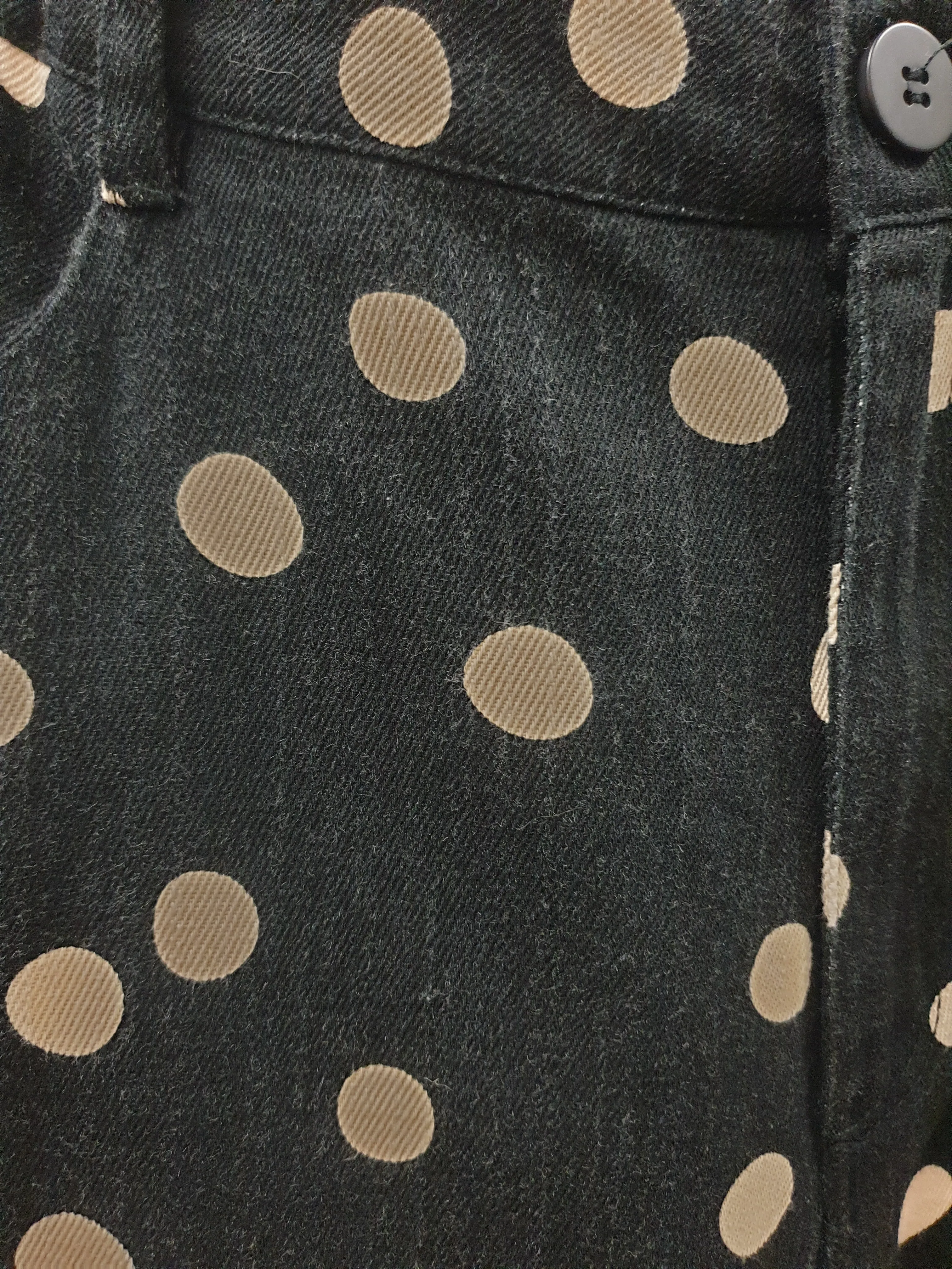 Princess Highway black polka dot jeans size 14, best fits 12-14