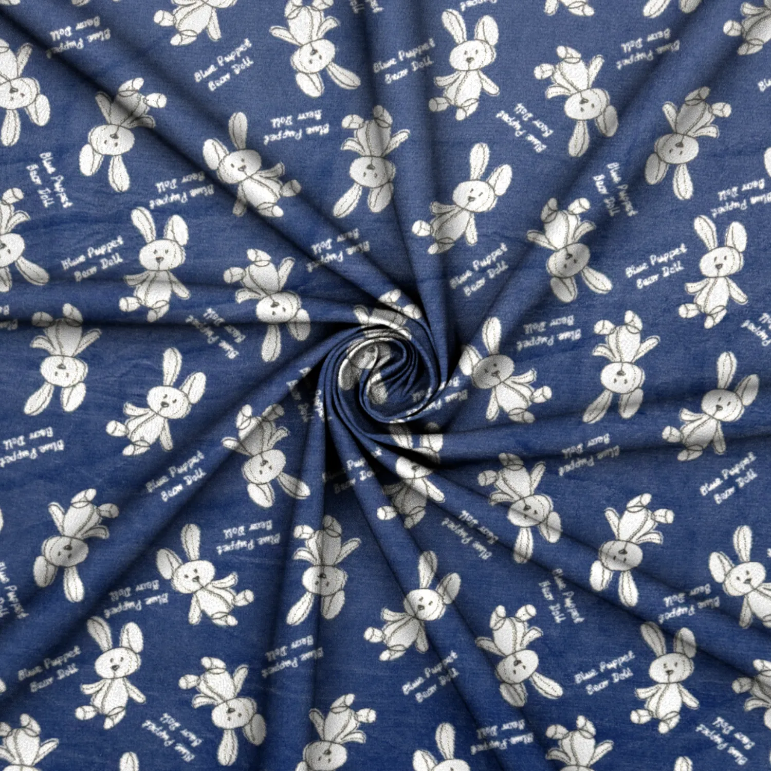 Printed Mongolian Fleece Bunny Business
