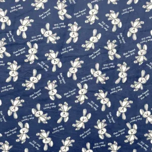 Printed Mongolian Fleece Bunny Business
