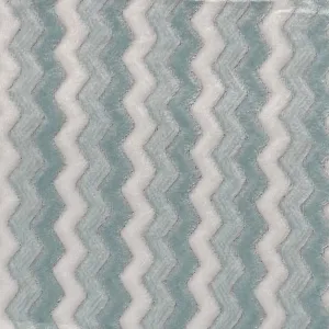 Printed Mongolian Fleece Chevron Baby Blue