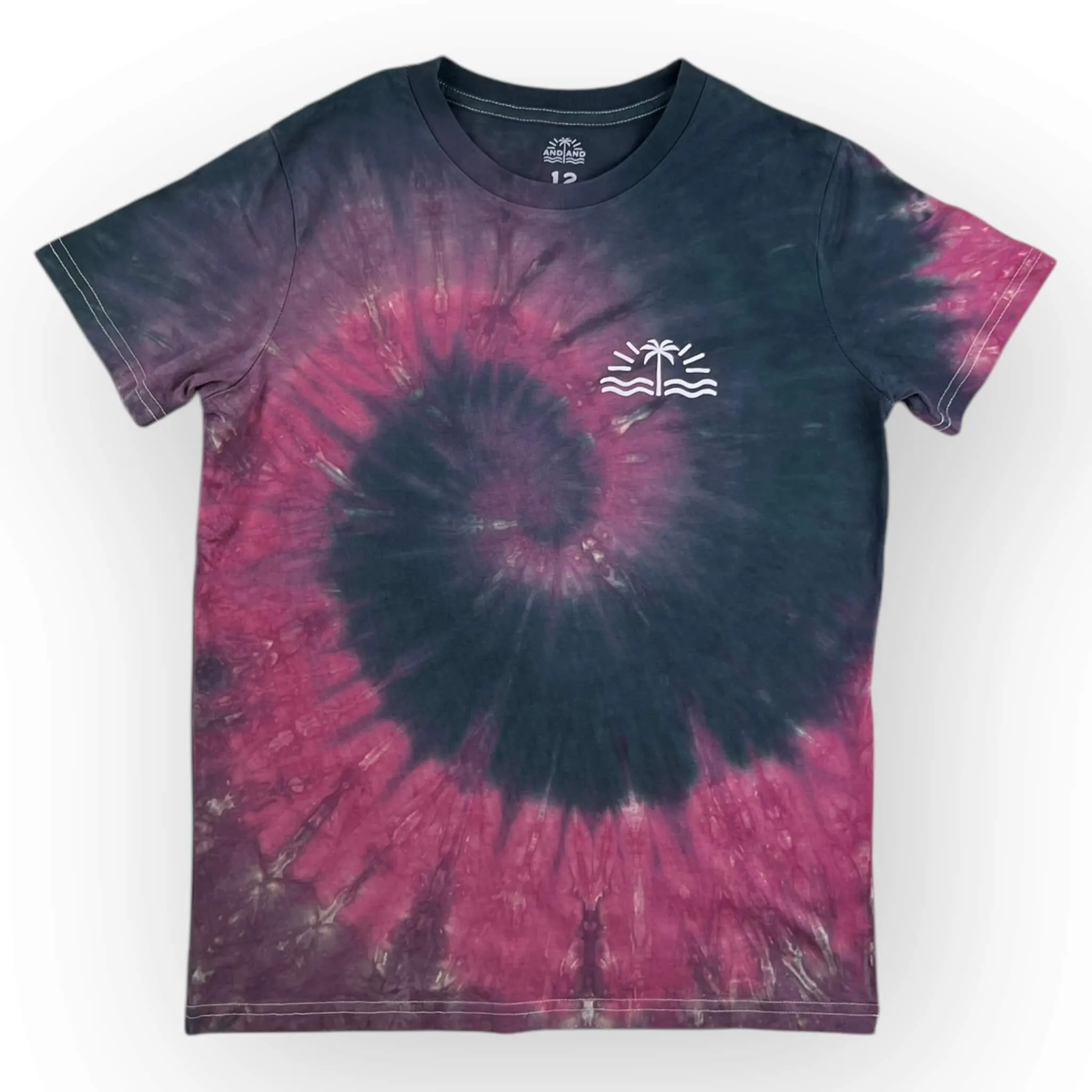 Red & Black Tie Dye Tee Age 12