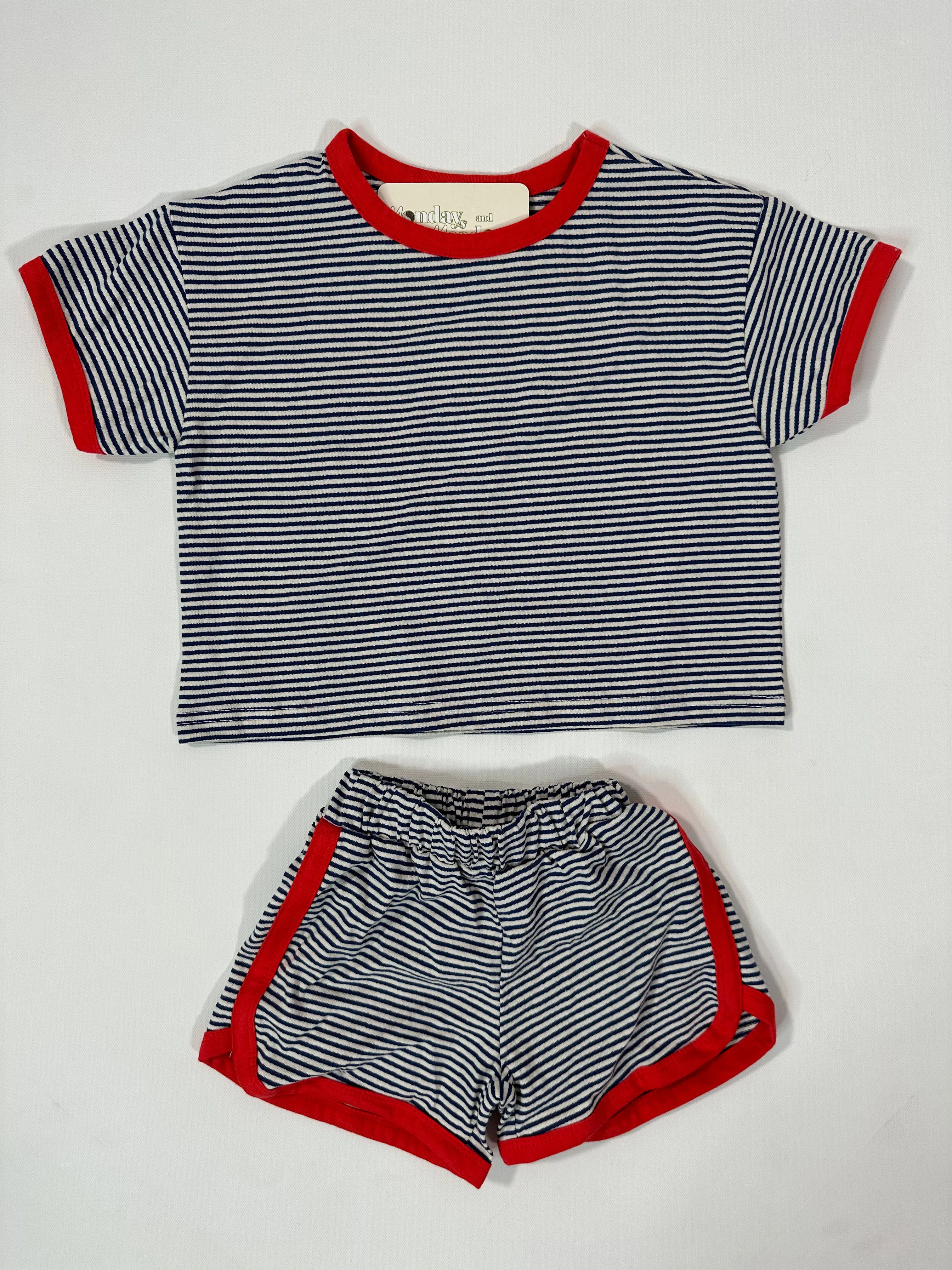 Red White Blue Stripes Track Set