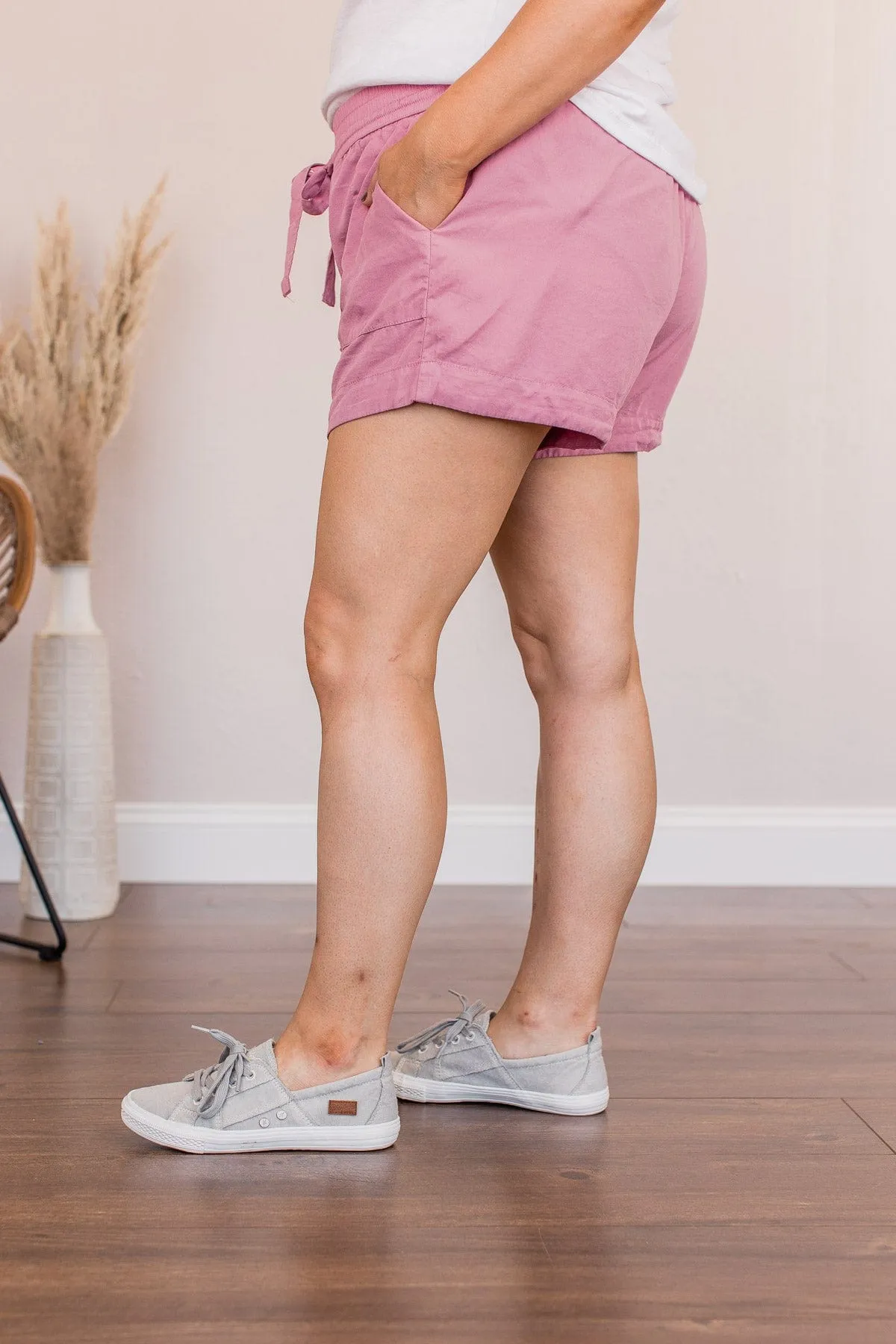 Relaxing With You Shorts- Light Orchid