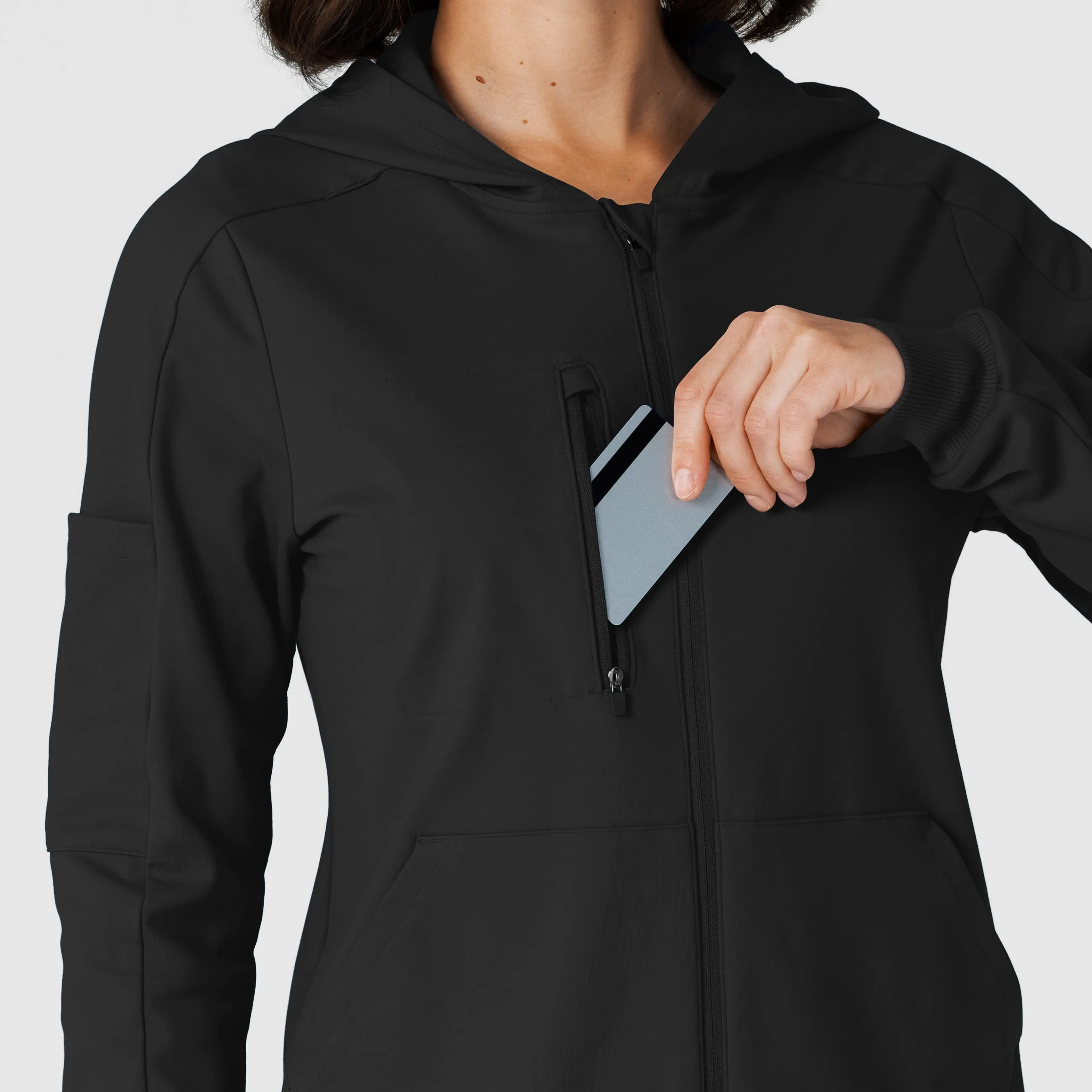 RENEW 8159 Knit Women’s Zip Hoodie Black