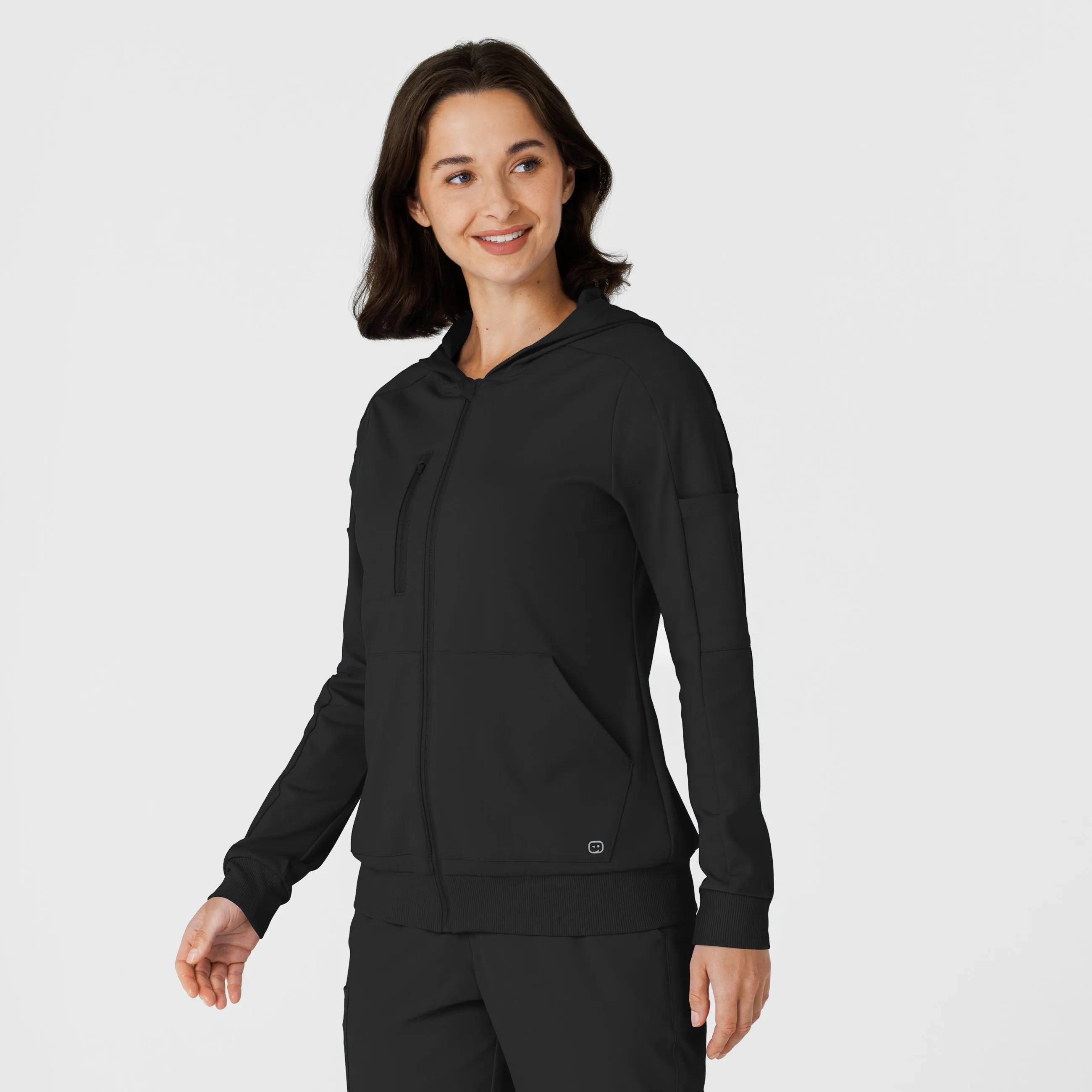 RENEW 8159 Knit Women’s Zip Hoodie Black