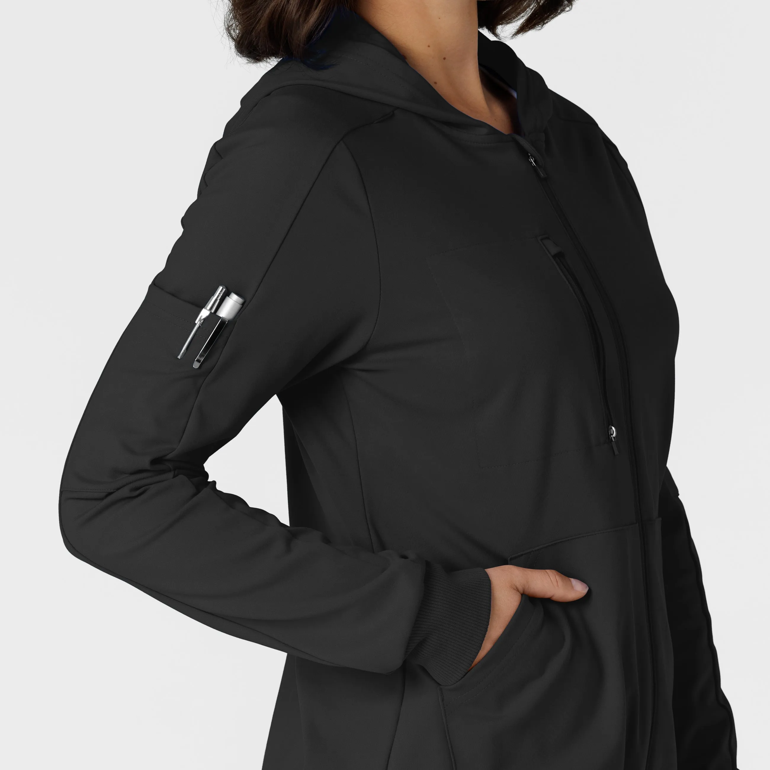 RENEW 8159 Knit Women’s Zip Hoodie Black