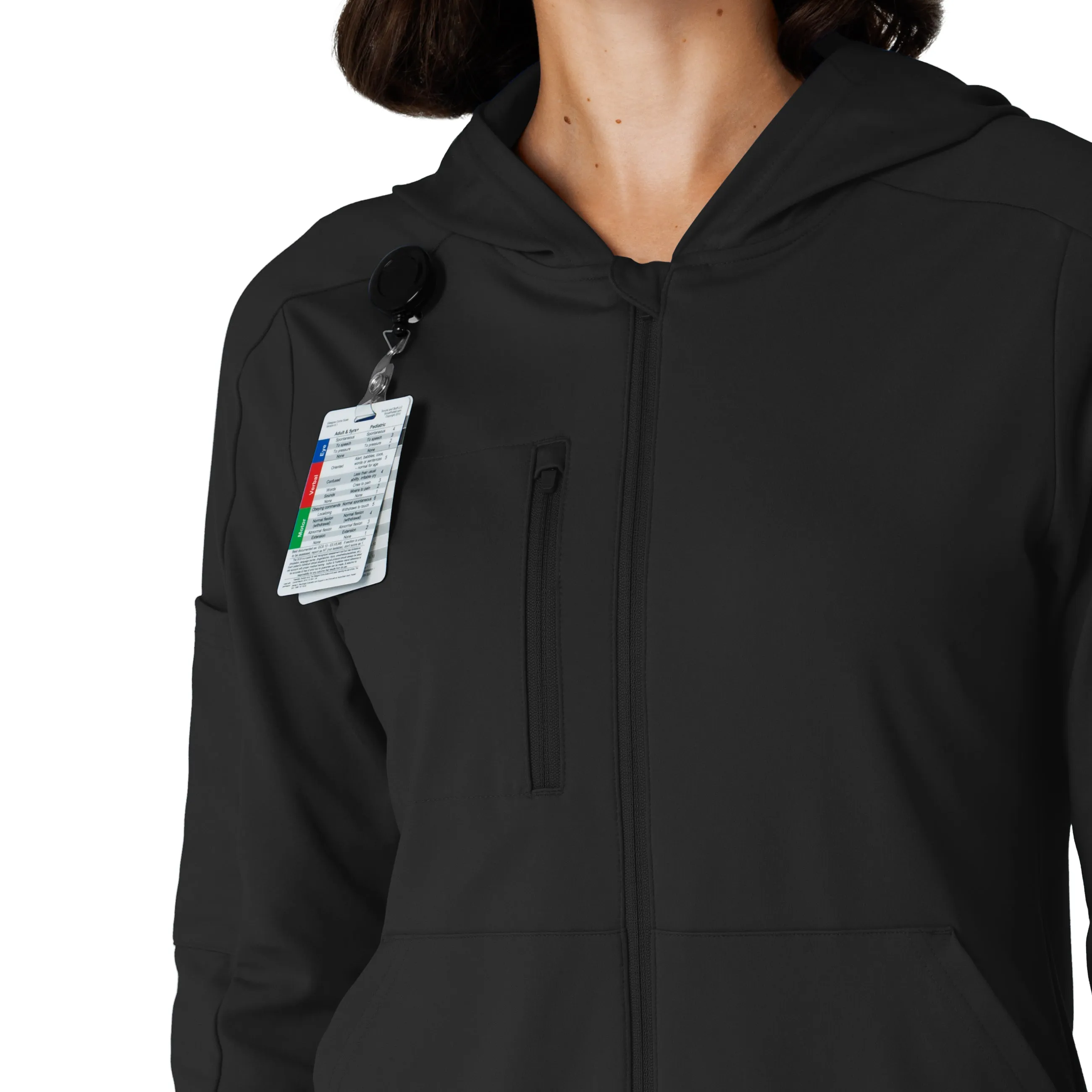 RENEW 8159 Knit Women’s Zip Hoodie Black