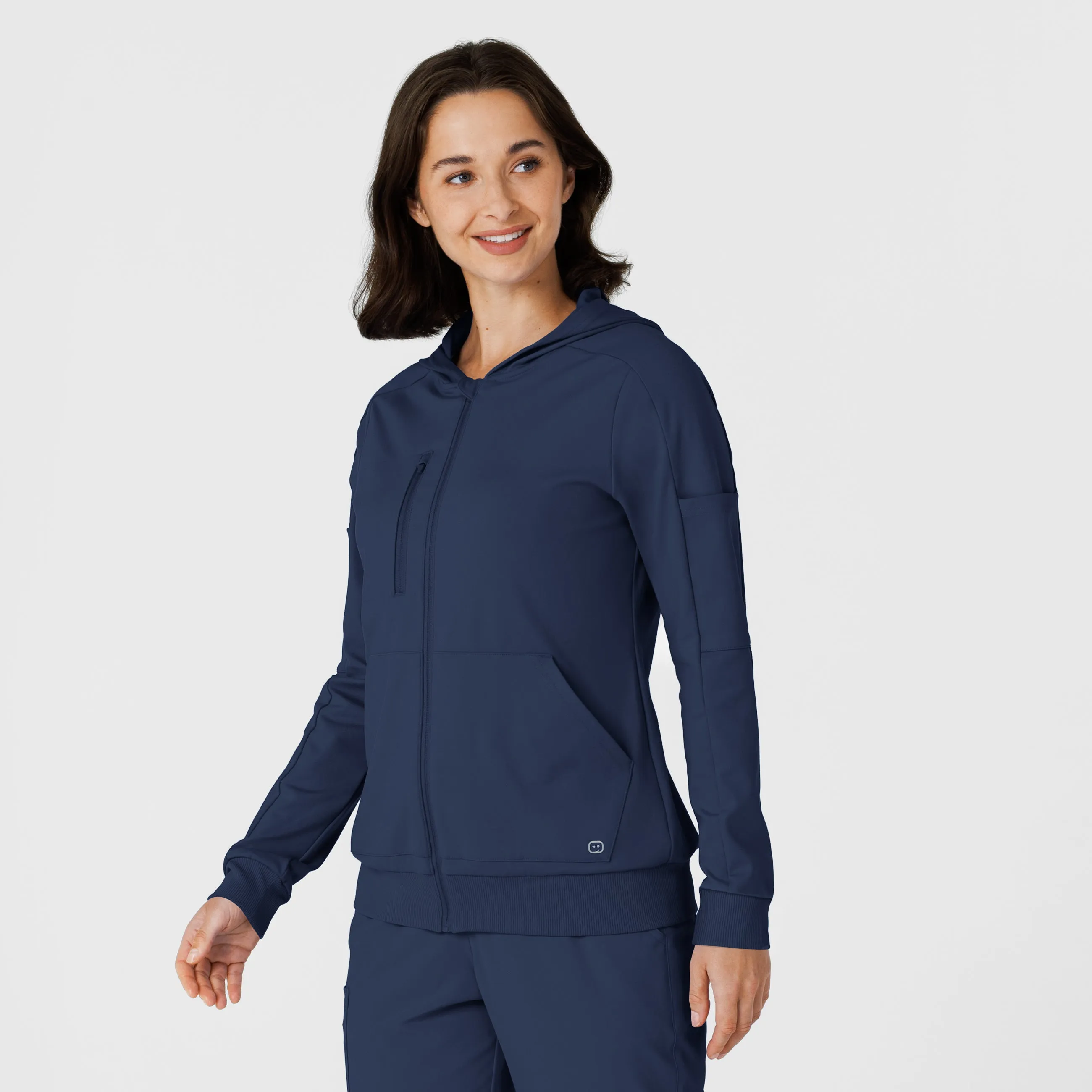 RENEW 8159 Knit Women’s Zip Hoodie Navy