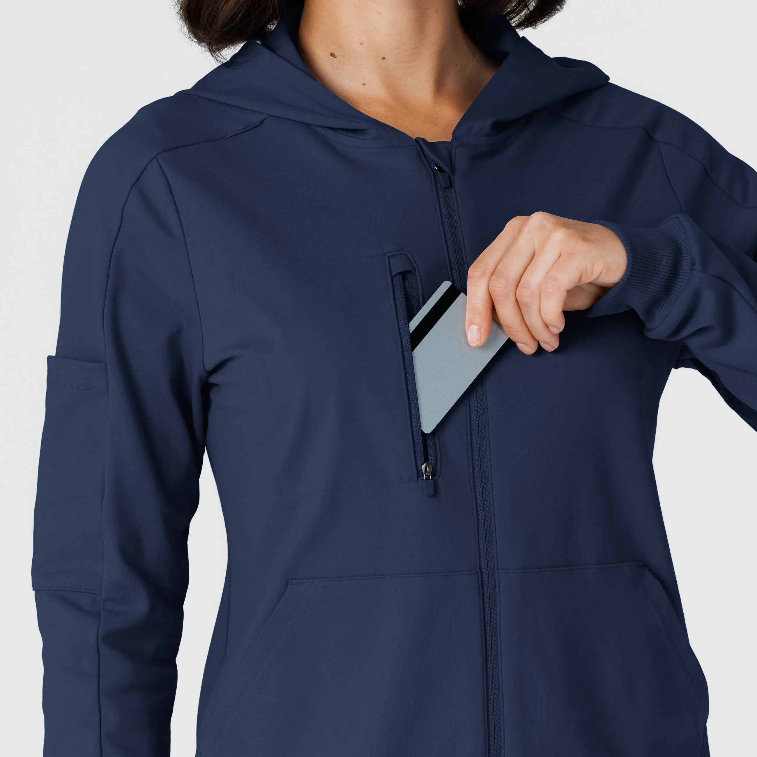 RENEW 8159 Knit Women’s Zip Hoodie Navy