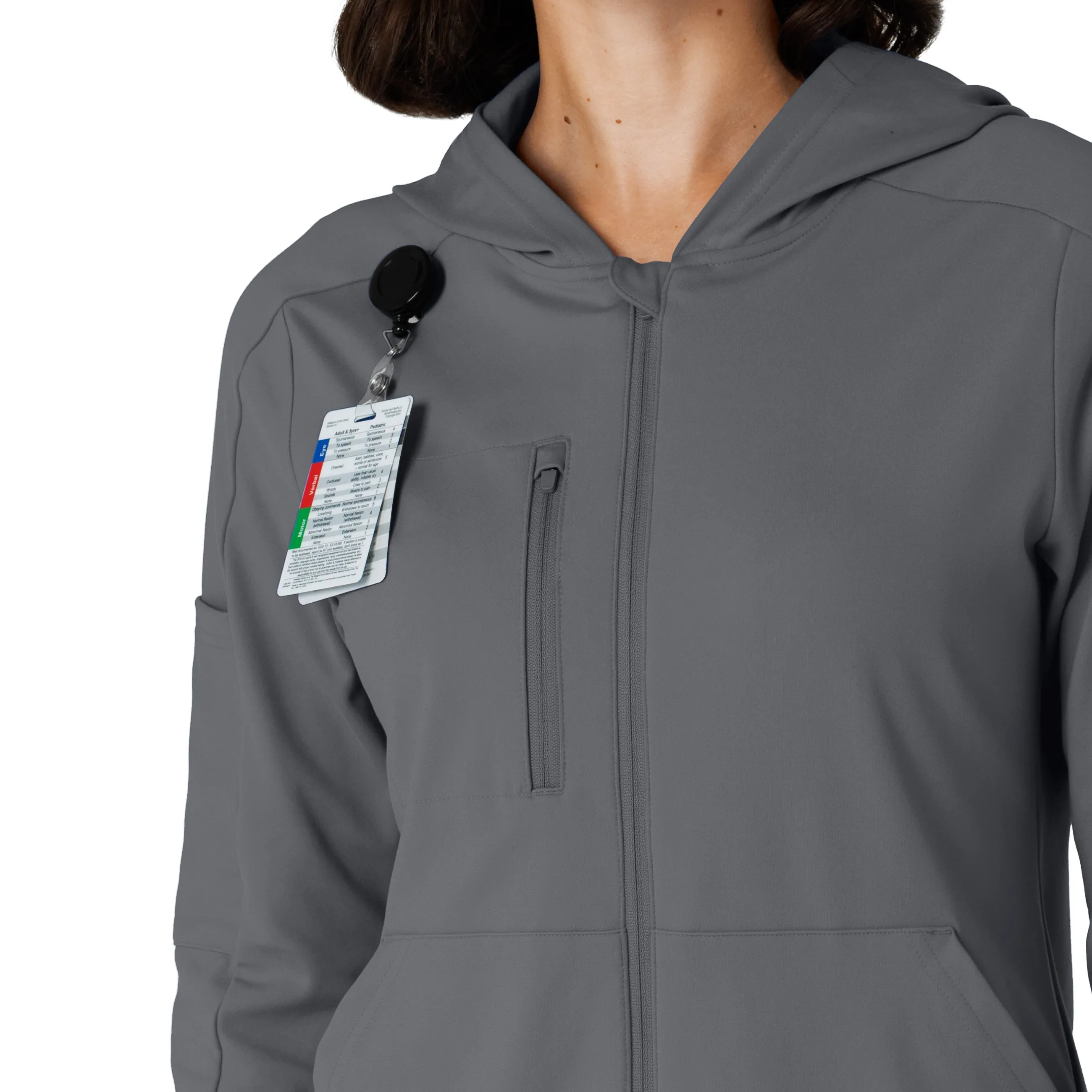 RENEW 8159 Knit Women’s Zip Hoodie Pewter