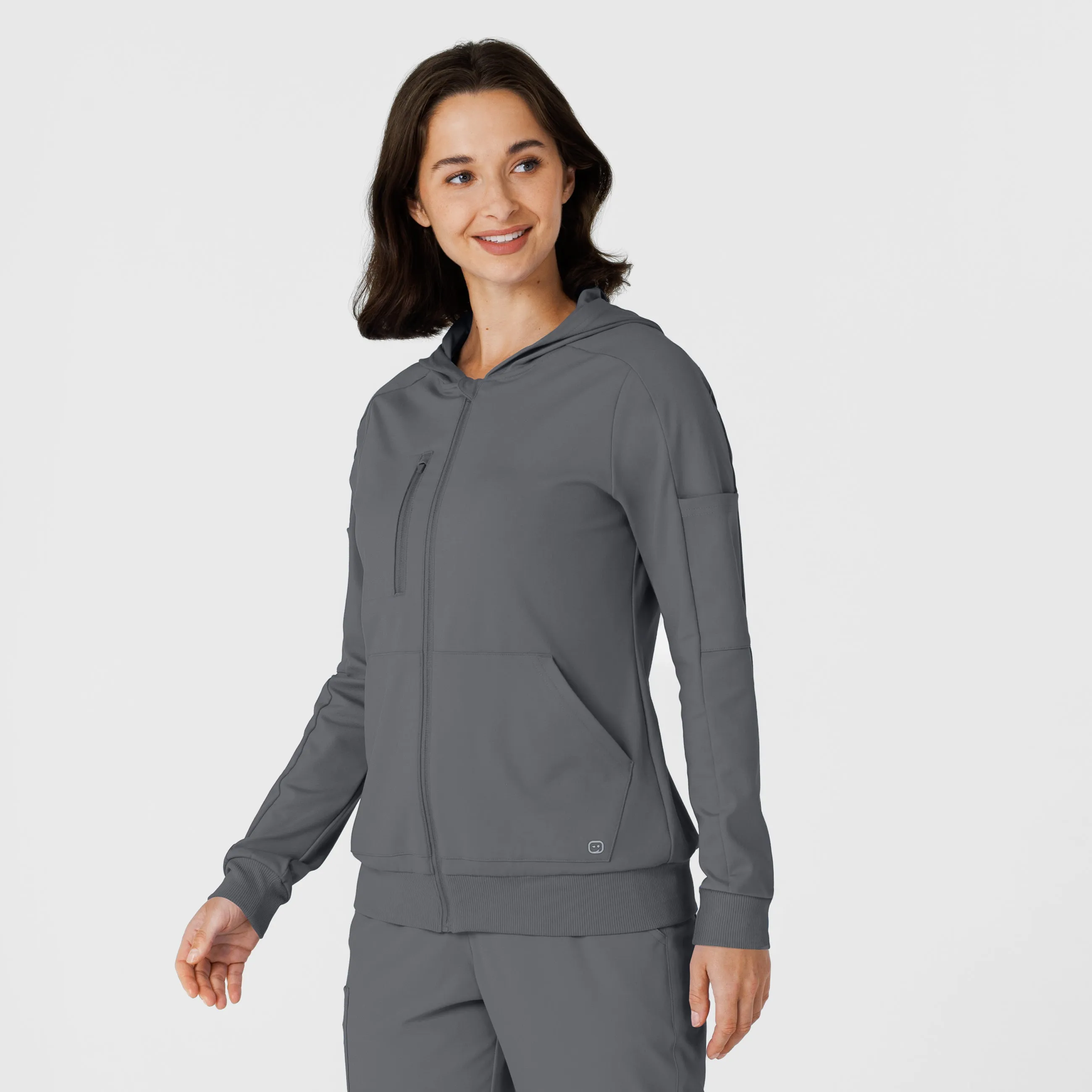 RENEW 8159 Knit Women’s Zip Hoodie Pewter