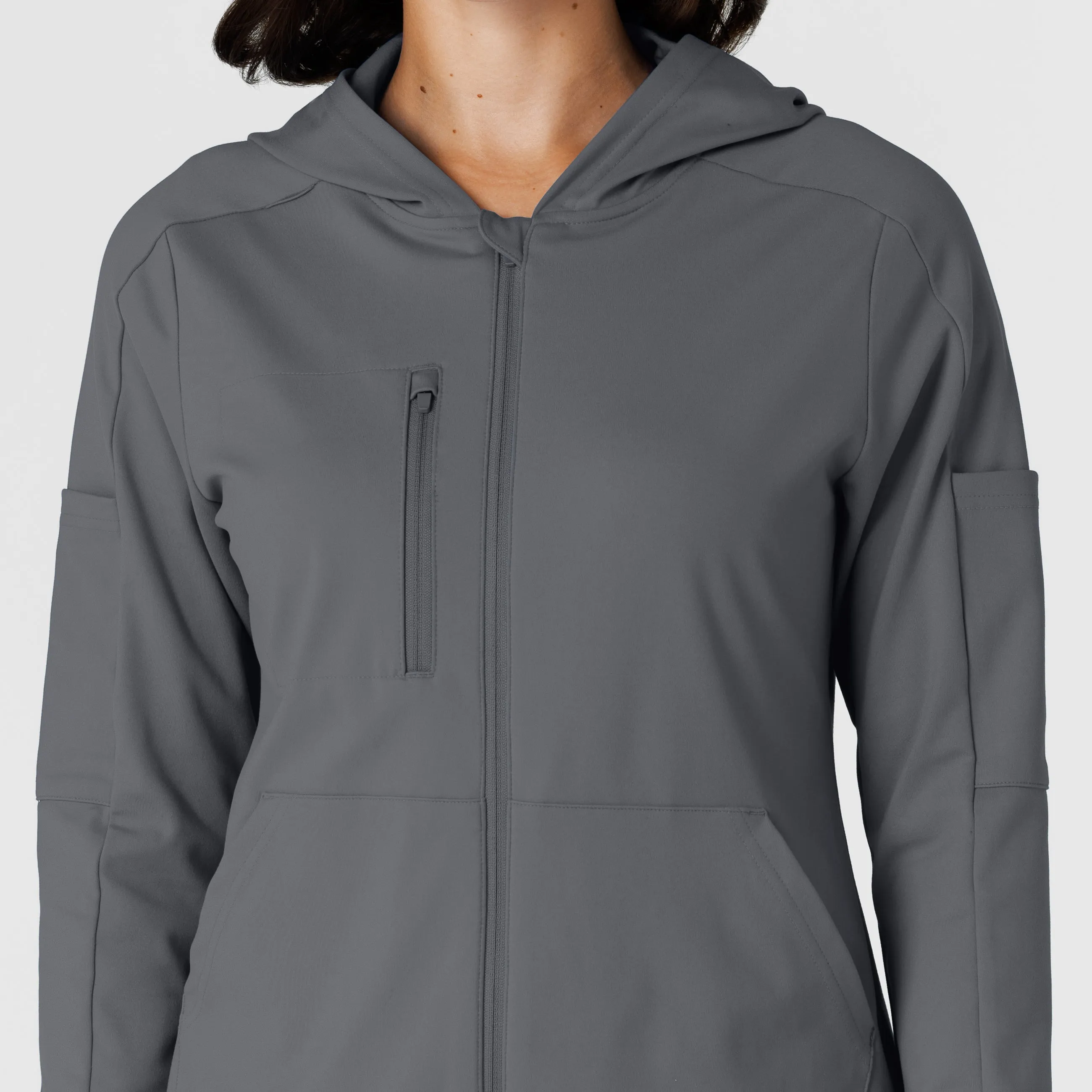 RENEW 8159 Knit Women’s Zip Hoodie Pewter