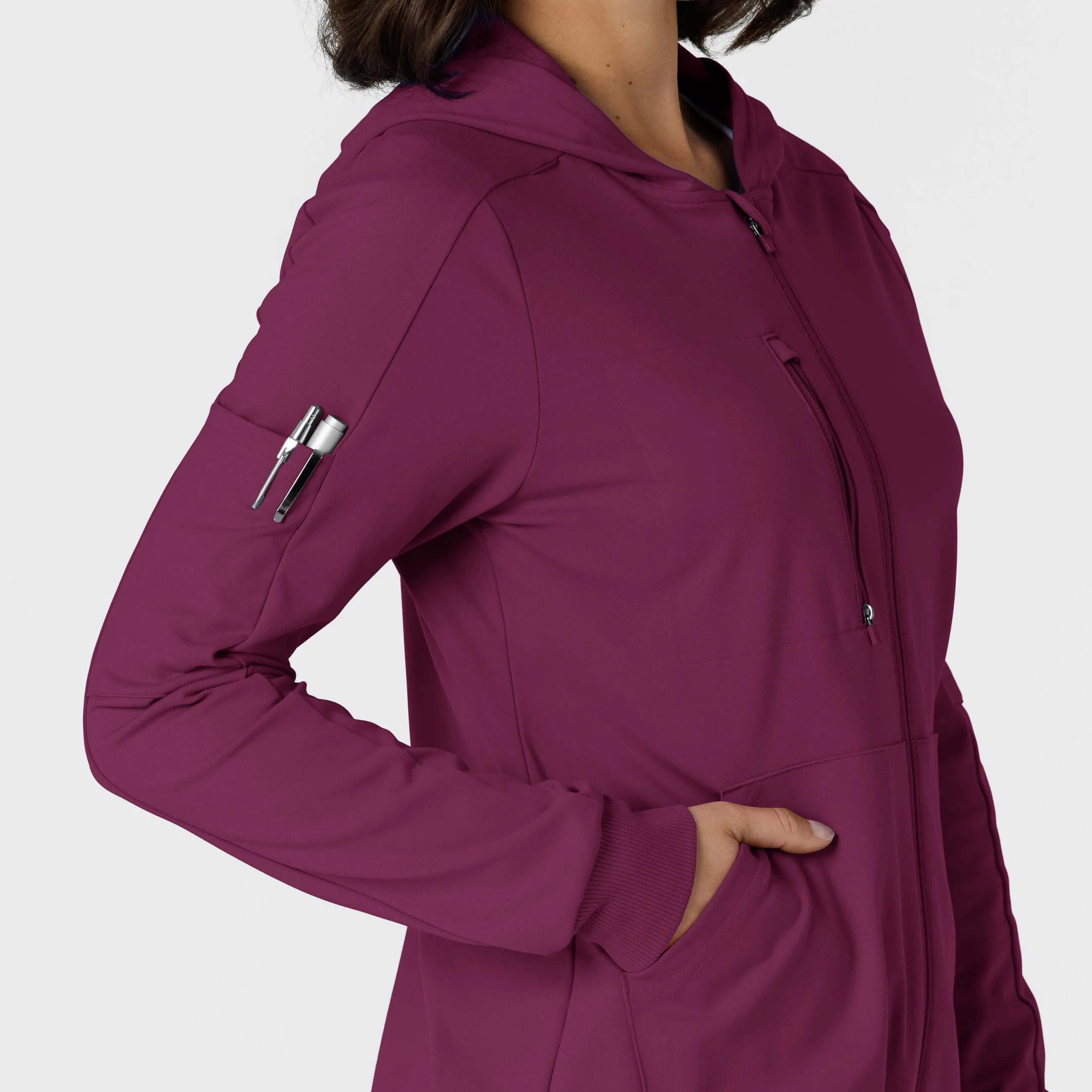 RENEW 8159 Knit Women’s Zip Hoodie Wine