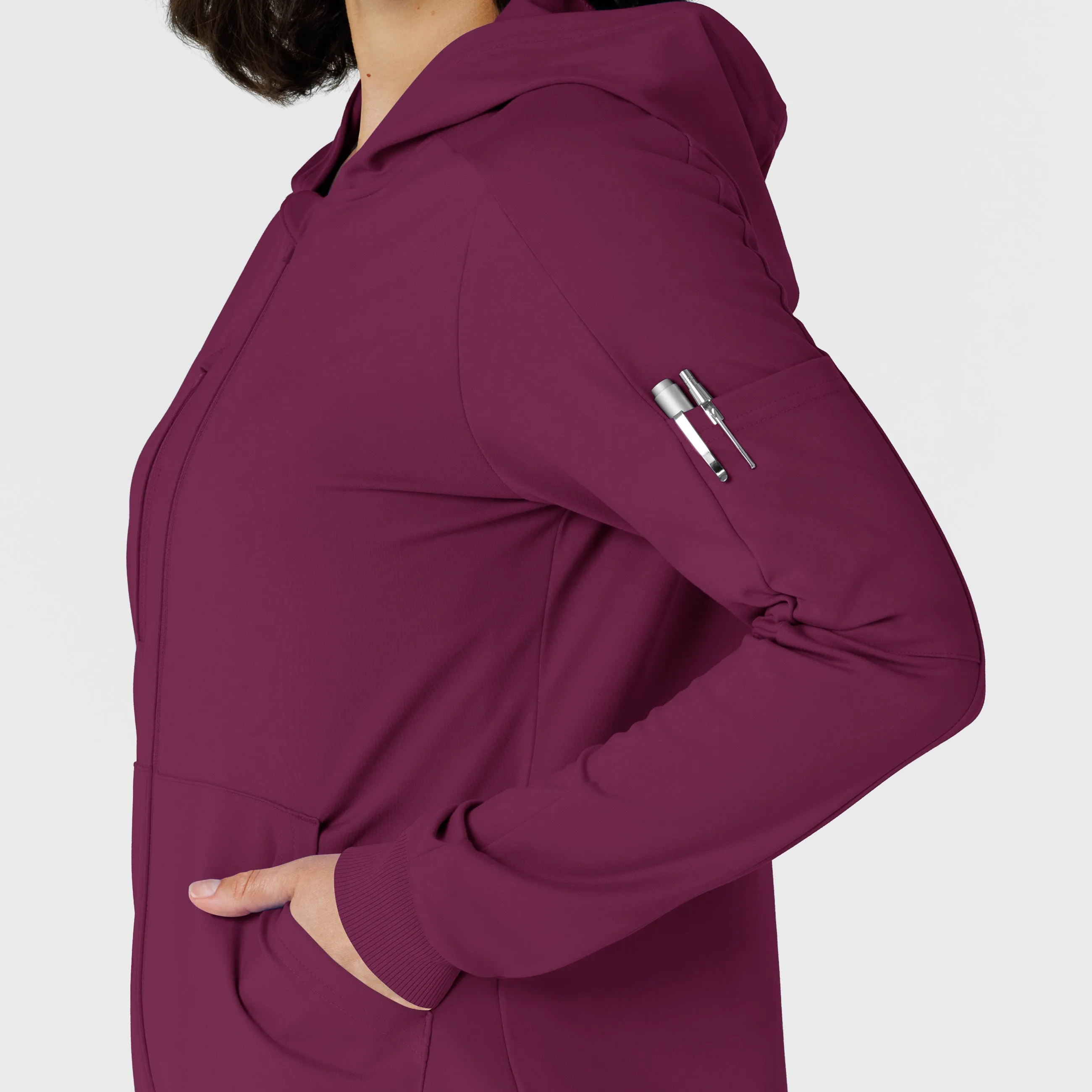 RENEW 8159 Knit Women’s Zip Hoodie Wine