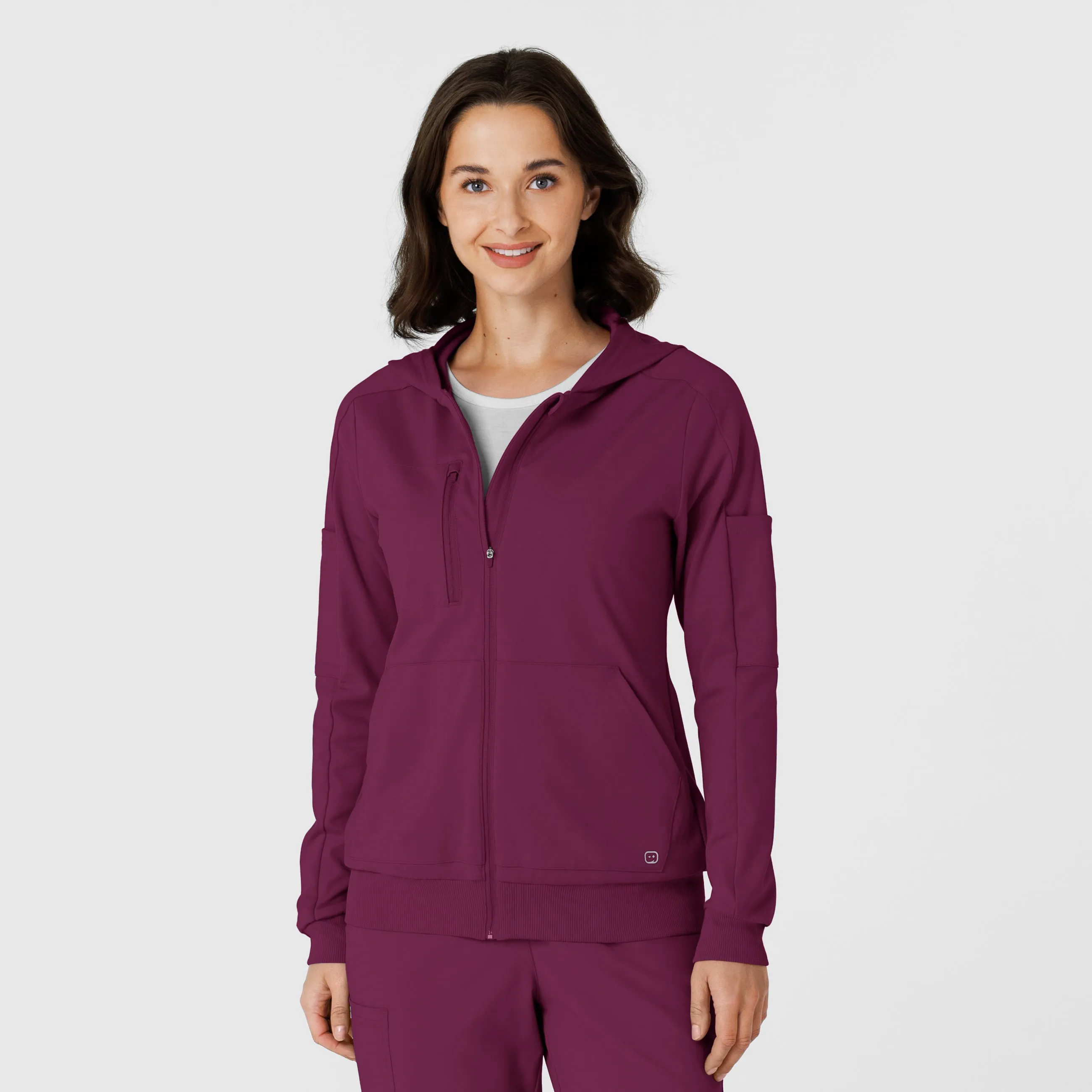 RENEW 8159 Knit Women’s Zip Hoodie Wine