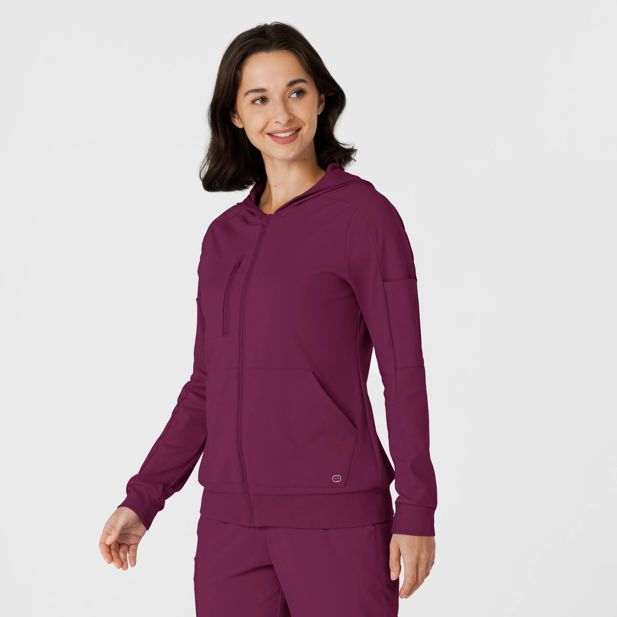 RENEW 8159 Knit Women’s Zip Hoodie Wine