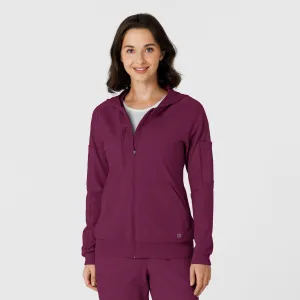 RENEW 8159 Knit Women’s Zip Hoodie Wine