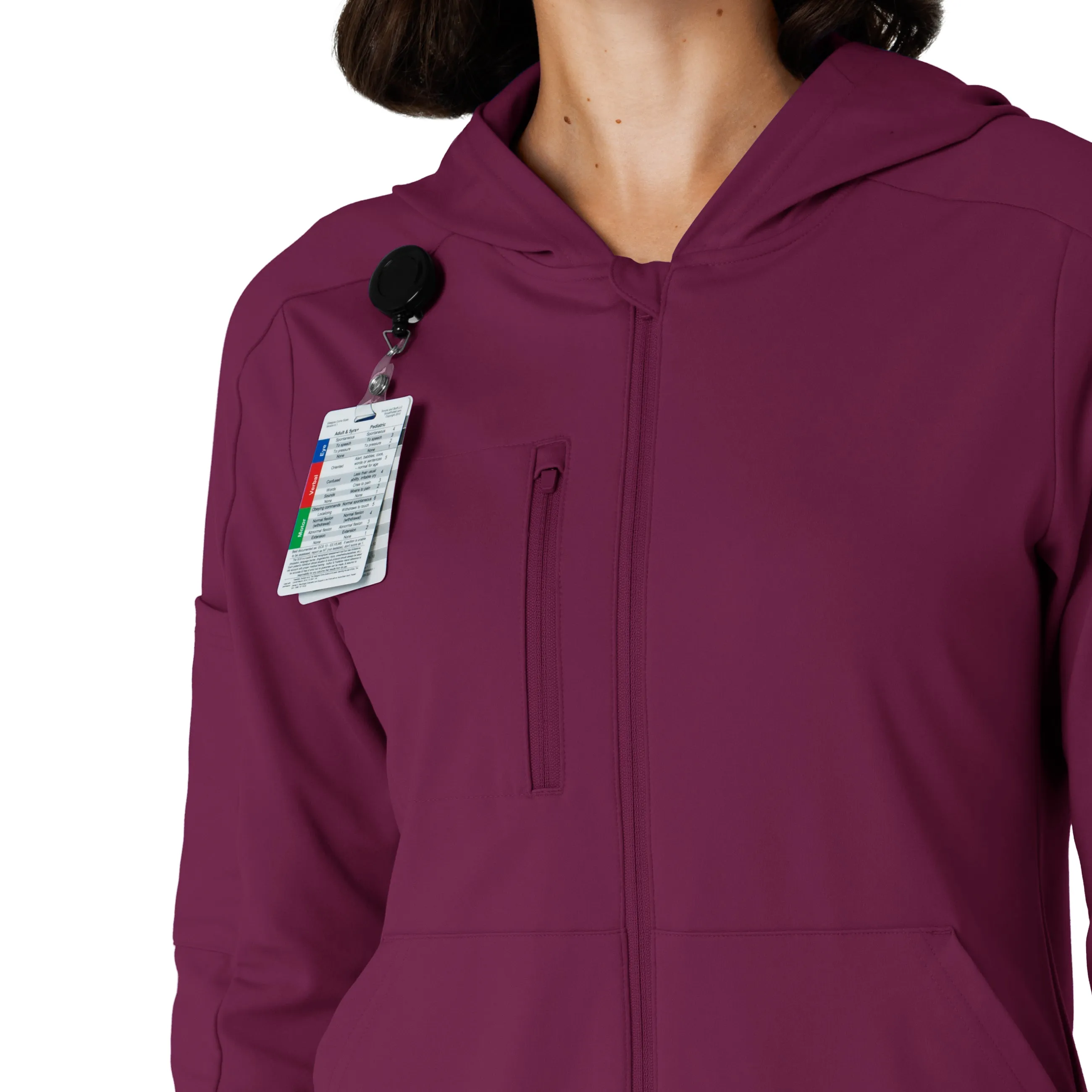 RENEW 8159 Knit Women’s Zip Hoodie Wine