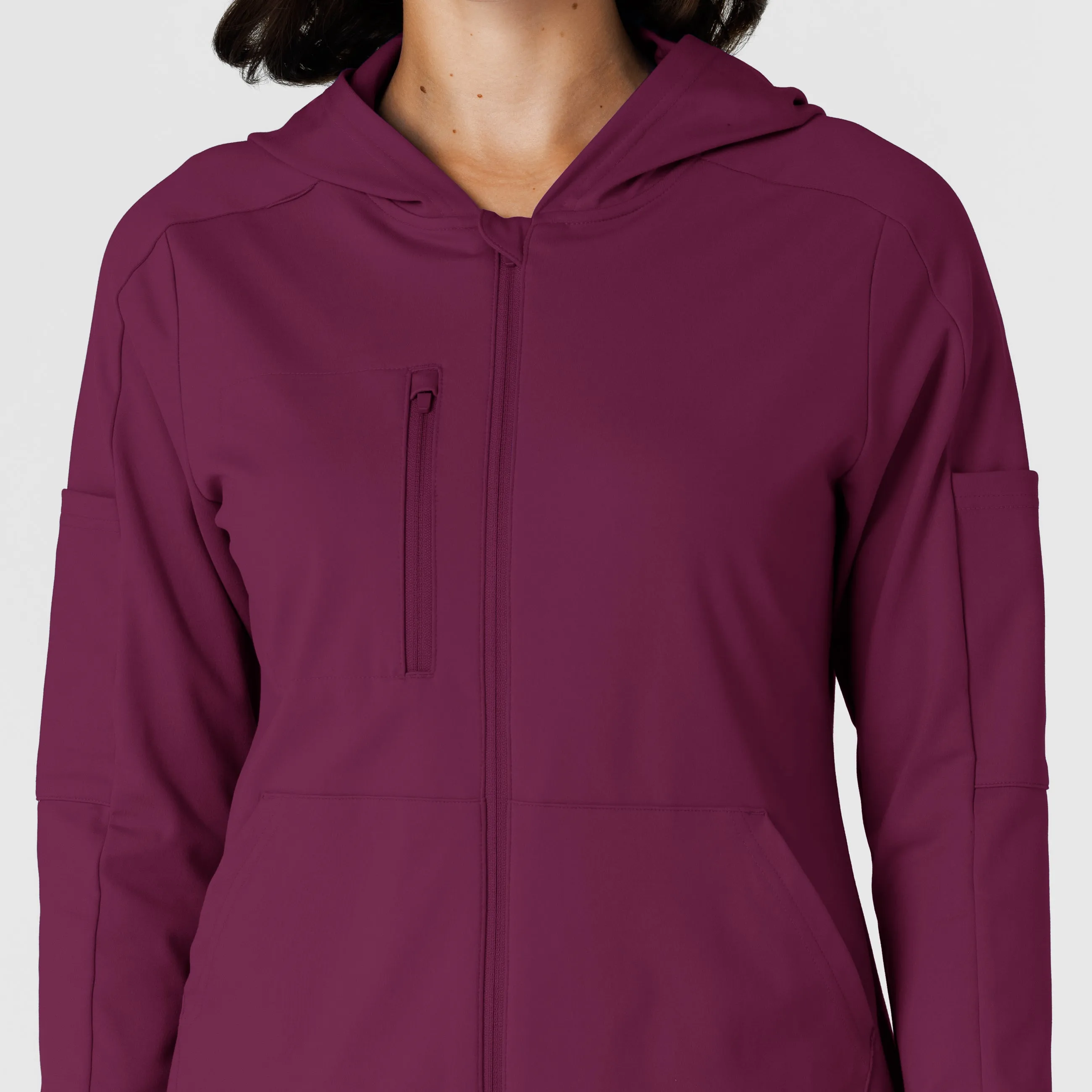 RENEW 8159 Knit Women’s Zip Hoodie Wine