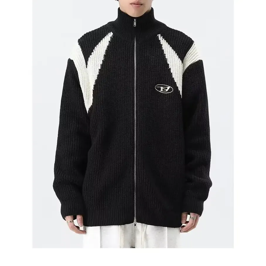 Retro Loose Fit Knitted Jacket from Y2K Streetwear Collection