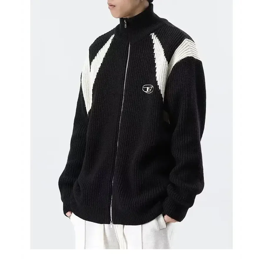 Retro Loose Fit Knitted Jacket from Y2K Streetwear Collection