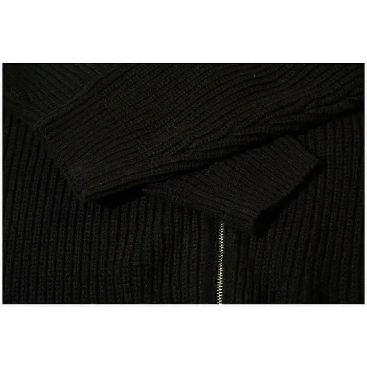 Retro Loose Fit Knitted Jacket from Y2K Streetwear Collection