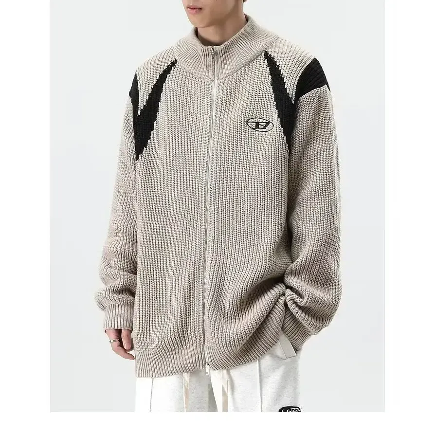 Retro Loose Fit Knitted Jacket from Y2K Streetwear Collection