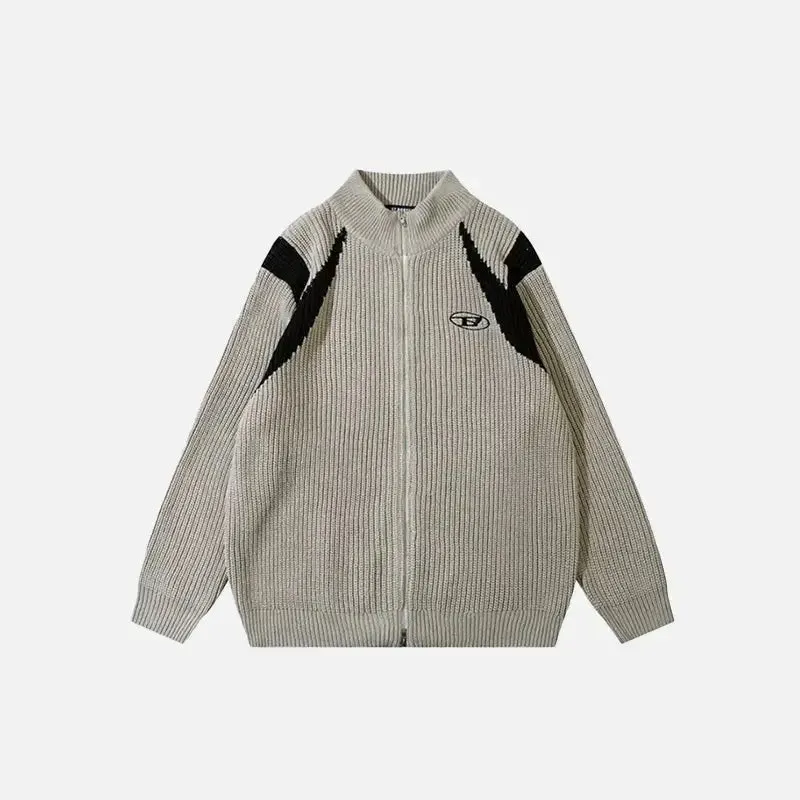 Retro Loose Fit Knitted Jacket from Y2K Streetwear Collection